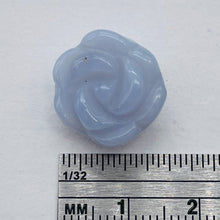 Load image into Gallery viewer, Hand Carved 1 Blue Lace Agate Rose Flower Bead 10213