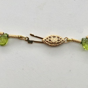 Natural Green Peridot Briolette and 14k GF 17 inch Necklace 203347 - PremiumBead Alternate Image 4