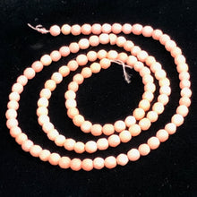 Load image into Gallery viewer, Coral Faceted Strand Round | 3 mm | Salmon | 112 Beads |