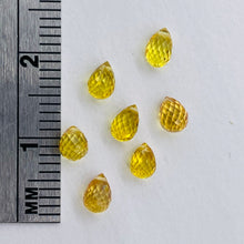 Load image into Gallery viewer, Sunshine Yellow Sapphire Faceted Briolette Bead ( .43 to .48cts) 9667Ae