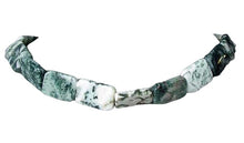 Load image into Gallery viewer, Tree Agate Flat Rounded Rectangle Bead Strand 104898