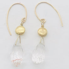 Load image into Gallery viewer, Facetted Quartz 14K Gold Filled Briolette Earrings | 1 1/2" Long | Clear | 1 |
