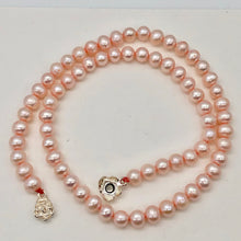 Load image into Gallery viewer, Perfect Peach 6mm Freshwater Pearl and Silver 16.5 inch Necklace