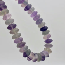 Load image into Gallery viewer, Fantastic! Multi-Hue Frosted Fluorite 10x5mm Wheel-Rondelle Bead Strand - PremiumBead Alternate Image 4