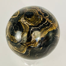 Load image into Gallery viewer, Stromatolite Scry Crystal Round Sphere | 55mm | Bronze/Black | 205g |1 Sphere |