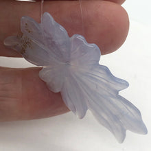Load image into Gallery viewer, 33.2cts Hand Carved Blue Chalcedony Flower Bead | 51x26x4mm | - PremiumBead Alternate Image 4