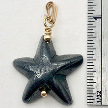 Load image into Gallery viewer, Hematite Starfish Pendant Necklace | Semi Precious Stone | 14k gf Pendant - PremiumBead Alternate Image 5