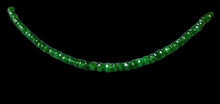 Load image into Gallery viewer, Radiant Green Tsavorite Garnet Faceted Graduated Bead Strand| 17 inches| 64.5ct|