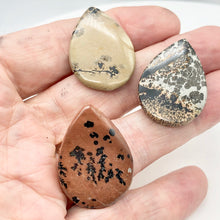 Load image into Gallery viewer, hot-dendritic-jasper-briolette-pendant-bead-strand-33x25x5mm-13-beads Alternate Image 11