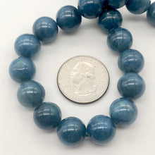 Load image into Gallery viewer, Rare Vivid Blue Cat's Eye Apatite Round Gemstone Half Strand | 12mm | 16 Beads |