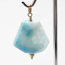 Load image into Gallery viewer, Hemimorphite 14K Gold Filled Carved Pendant | 1 3/4" Long | Blue | 1 Pendant |