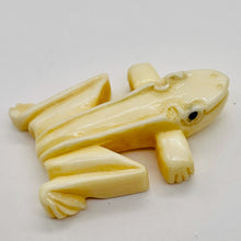 Load image into Gallery viewer, Happy Leaping Pendant Frog | 35x23x7mm | White | 1 Bead |