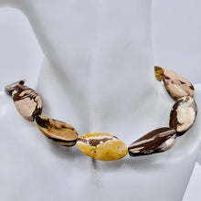 Load image into Gallery viewer, 3 Exotic Zebra Jasper Twist Oval Focal Beads 8906
