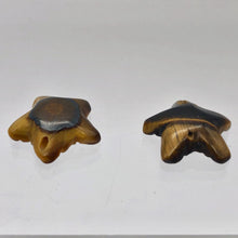 Load image into Gallery viewer, Hand Carved Tigereye Starfish Pendant Beads | 20.5x20.5x7mm | Gold - PremiumBead Alternate Image 6