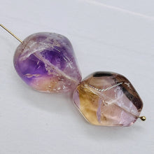 Load image into Gallery viewer, Ametrine Large Nugget Pendant Beads| 21x17x12/20x16x11 | Purple/Gold | 2 Beads |