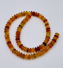 Load image into Gallery viewer, Carnelian Agate Half Strand Roundel Beads | 8x4mm | Orange | 44 Beads |