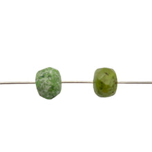 Load image into Gallery viewer, Natural Gaspeite Faceted Roundel Beads | 7x5mm to 7x3mm Green| Roundel | 2 Bds|