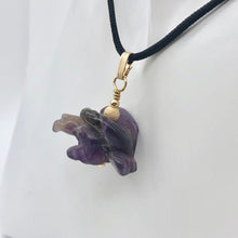 Load image into Gallery viewer, American Eagle Amethyst 14K Gold Filled 1.38" Long Pendant 509263AMG - PremiumBead Primary Image 1