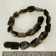 Load image into Gallery viewer, Grey Moonstone 80g Faceted Nugget Beads Strand | 15 1/2" | Black Green | 19 |