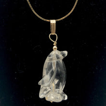Load image into Gallery viewer, Quartz Penguin Pendant Necklace | Semi Precious Stone Jewelry | 14k Pendant
