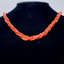 Load image into Gallery viewer, Coral Oval Graduated Bead Necklace | 20&quot; Long | 3x6 to 5x8mm | Red | Necklace |
