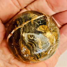 Load image into Gallery viewer, Stromatolite Scry Crystal Round Meditation Sphere | 45mm | Bronze/Black | 1 |