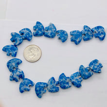Load image into Gallery viewer, Roar! Carved Natural Lapis Bear Bead 8" Strand 9252LpHS | 13x18x7mm | Blue