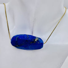 Load image into Gallery viewer, Lapis, Designer Cut 135ct Pendant Bead | 45x24x15mm | Blue | 1 Bead |