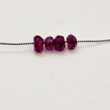 Load image into Gallery viewer, Merlot Mozambique Garnet Faceted Roundel Beads | 5x3-3.5x2mm | 4 Beads |