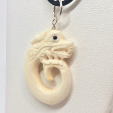 Load image into Gallery viewer, Hand Carved Dragon Bone and Silver Pendant 510738S - PremiumBead Alternate Image 3