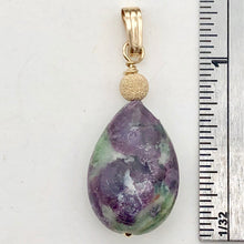 Load image into Gallery viewer, Rare Ruby Fuchsite Teardrop 14K Gold Filled Pendant | 18x12x5mm | 1 1/4" Long |