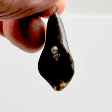 Load image into Gallery viewer, Fancy Jasper Calla Lily 14K Gold Filled Flower Pendant| 1 5/8" Long|Green Brown|