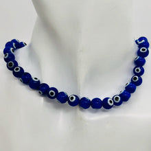 Load image into Gallery viewer, Four Lampwork Glass Eye Round | 8 mm | Dark Blue | 4 Beads |