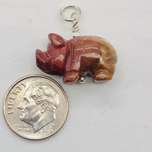 Load image into Gallery viewer, Piggie Brecciated Jasper Pig & Sterling Silver Pendant 509274JP