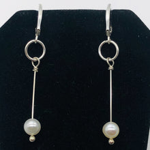 Load image into Gallery viewer, AAA Natural White 6.5-6mm Pearl & Silver Earrings 304499