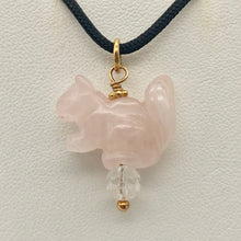 Load image into Gallery viewer, Charm! Rose Quartz Squirrel 22K Vermeil Pendant w/bead 509279RQQ - PremiumBead Alternate Image 4