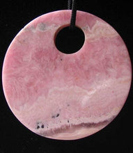 Load image into Gallery viewer, Natural Lacy Pink Rhodochrosite 50mm Pi Circle Pendant - PremiumBead Primary Image 1
