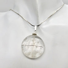 Load image into Gallery viewer, Tourmalated Quartz Beautiful Round Sterling Silver Pendant | 30mm | Disc |