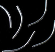 Load image into Gallery viewer, 44mm Hand Made Sterling Silver Curved Tube Bead 10340 - PremiumBead Primary Image 1