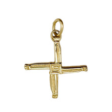 Load image into Gallery viewer, St Bridgets Cross 14K Yellow Gold Cross | 1" Long | Gold | 1 Pendant