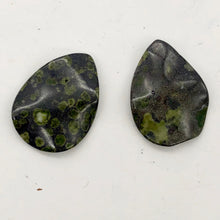 Load image into Gallery viewer, 1 Peridot Jasper Wavy Briolette Pendant Bead 006700