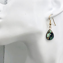 Load image into Gallery viewer, Abalone 14K Gold Filled Drop Earrings | 1 1/2" Long | Blue Silver |