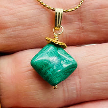 Load image into Gallery viewer, Malachite 8mm 14K Gold Filled Drop/Dangle | 1" Long | Green | 1 Pendant |