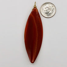 Load image into Gallery viewer, Sardonyx 14K Gold Filled Marquis Briolette | 2 3/4" Long | Red | 1 Pendant