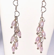 Load image into Gallery viewer, Pink Pearls with Solid Sterling Silver Hearts Earrings 304491 - PremiumBead Alternate Image 2