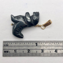 Load image into Gallery viewer, Semi Precious Stone Jewelry Tyranosaurus Rex Pendant Necklace of Hematite/Gold - PremiumBead Alternate Image 7