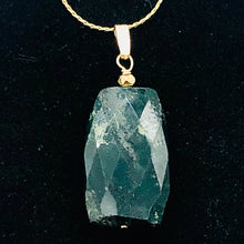 Load image into Gallery viewer, Bloodstone 14K Gold Filled Drop Pendant | 1 1/2" Long | Green/Gold | 1 Pendant |