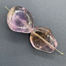 Load image into Gallery viewer, Ametrine Large Nugget Pendant Beads| 21x17x12/20x16x11 | Purple/Gold | 2 Beads |