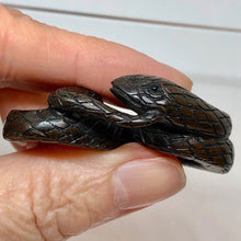 Load image into Gallery viewer, Carved Serpent / Snake Dark Teak Ojime/Netsuke Bead - PremiumBead Alternate Image 2