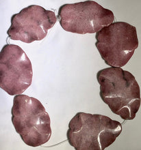 Load image into Gallery viewer, Lovely 1 Pink Rhodonite Wavy Oval Pendant 52x35x5-47x30x7mm Bead 7398 - PremiumBead Alternate Image 3